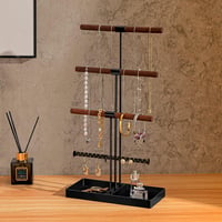 Lolalet 4-szintes Ékszertartó Állvány - Fekete Fém Ékszerfa Nyakláncokhoz, Karkötőkhöz - Elegáns Ajándék Nőknek, Lányoknak - 42 cm Magas 6