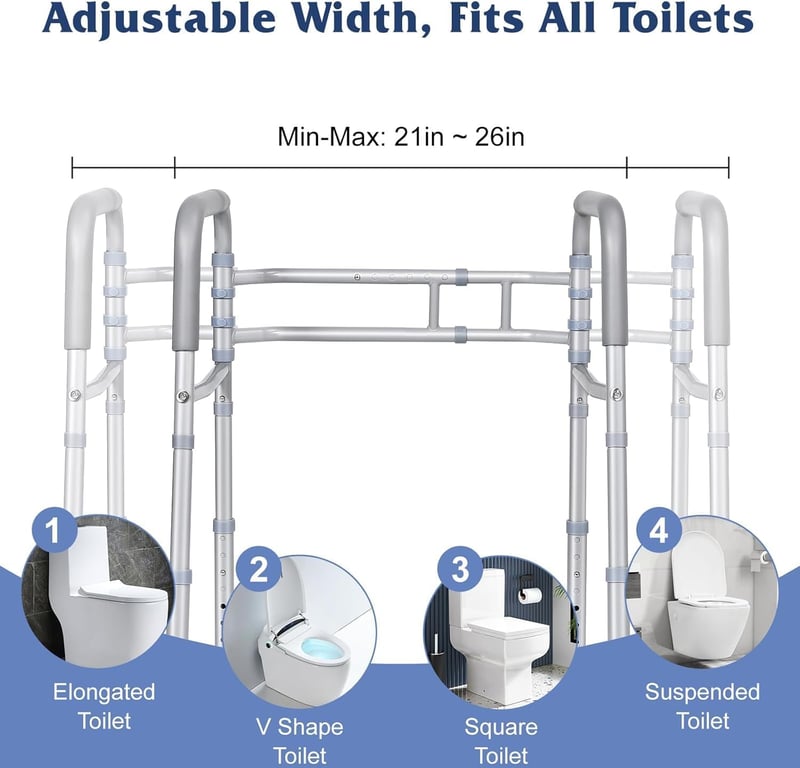 LOLLIDO WC bidet támogatókerete állítható zuhanykarral fürdőszobához