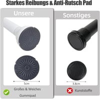 LOLYPOT Rozsdamentes Függönyrúd 85-183 cm Fúrás Nélküli Állítható Teleszkopos 2