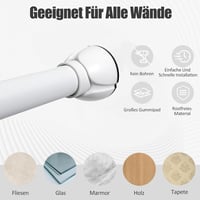 LOLYPOT Rozsdamentes Függönyrúd 85-183 cm Fúrás Nélküli Állítható Teleszkopos 3