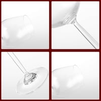 LOLYSIC 6 darabos vörösboros pohár szett 480ml kristály poharak mosogatógépben mosható 4