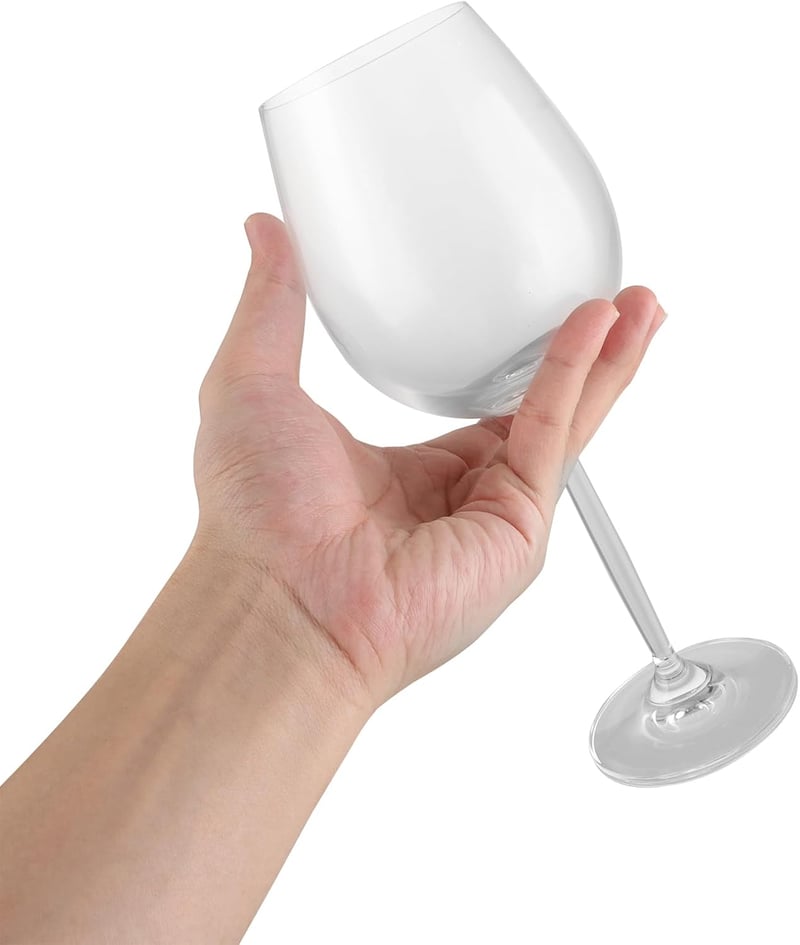 LOLYSIC 6 darabos vörösboros pohár szett 480ml kristály poharak mosogatógépben mosható