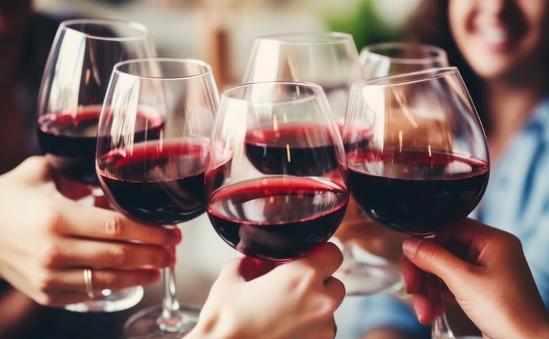 LOLYSIC 6 darabos vörösboros pohár szett 480ml kristály poharak mosogatógépben mosható