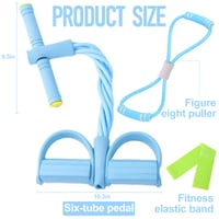 lomdung Pedálos Ellenállás Szalag 8-as Alakú Fitness Gumiszalag 6 Csöves Rugalmas Húzókötél Edzőszalag Otthoni Tornához 2