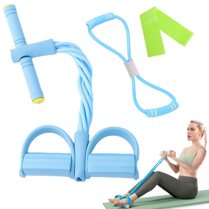 lomdung Pedálos Ellenállás Szalag 8-as Alakú Fitness Gumiszalag 6 Csöves Rugalmas Húzókötél Edzőszalag Otthoni Tornához