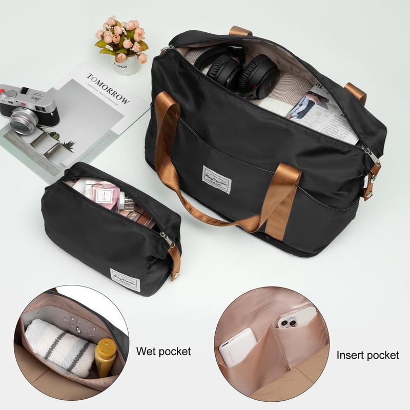 LONG VACATION 4 részes ABS kemény bőrönd szett TSA zárral és forgó kerekekkel - 28 Inch Luggage Set, 2-Black/Brown