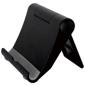 Suport de telefon pentru birou Longivia negru, rotativ la 360°, pliabil, stativ reglabil pentru smartphone-uri iPhone și Android