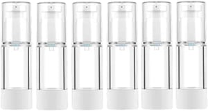 LONGWAY 6x30ml Flacon Cosmetic de Călătorie cu Pompă Airless pentru Creme