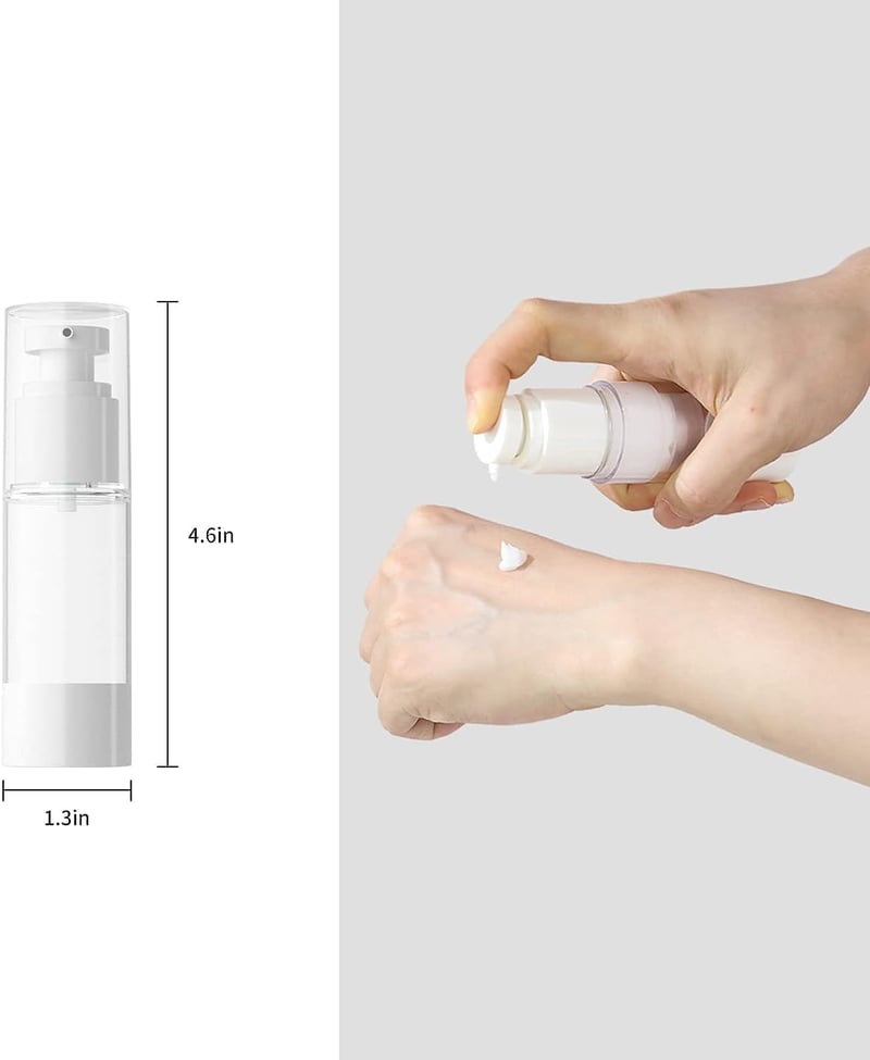 LONGWAY 6x30ml Airless Pump Dispenser Utazó Kozmetikai Palack Krém Adagoló