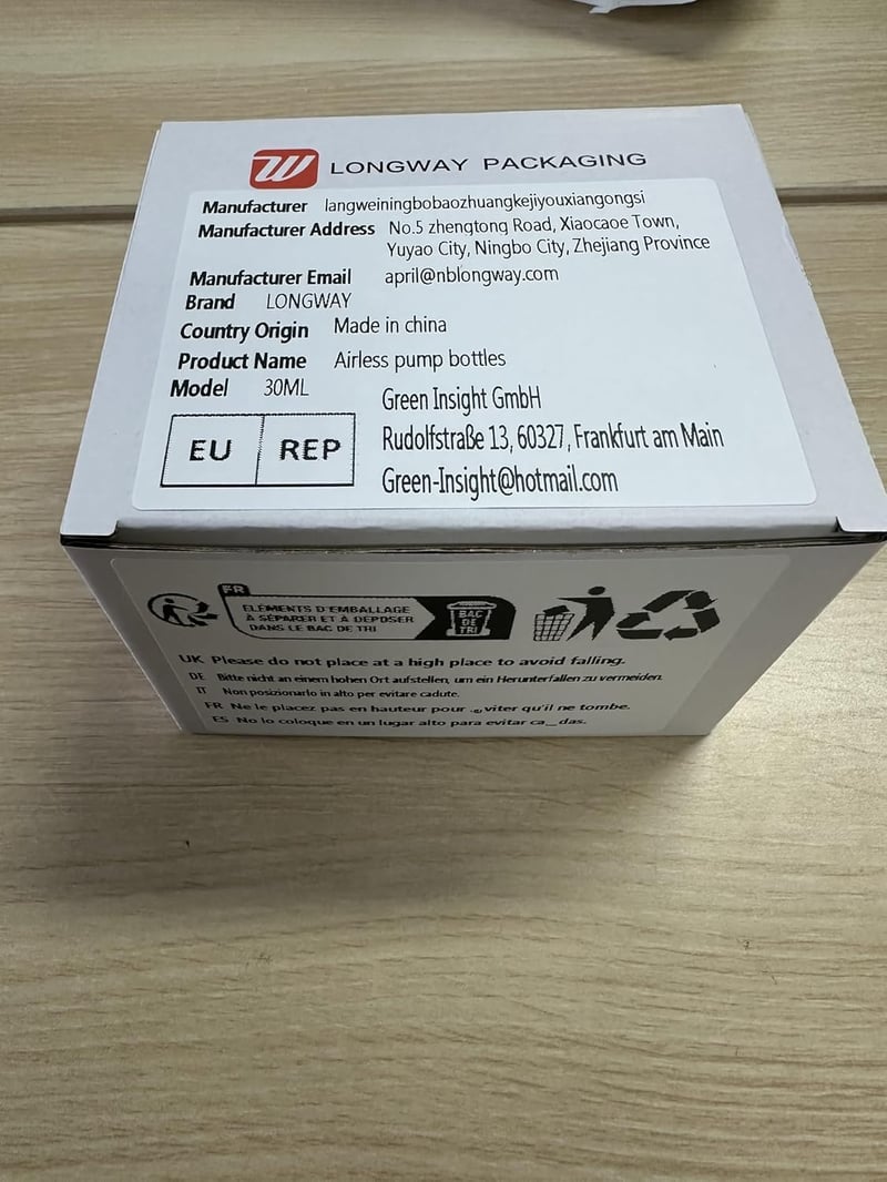 LONGWAY 6x30ml Airless Pump Dispenser Utazó Kozmetikai Palack Krém Adagoló