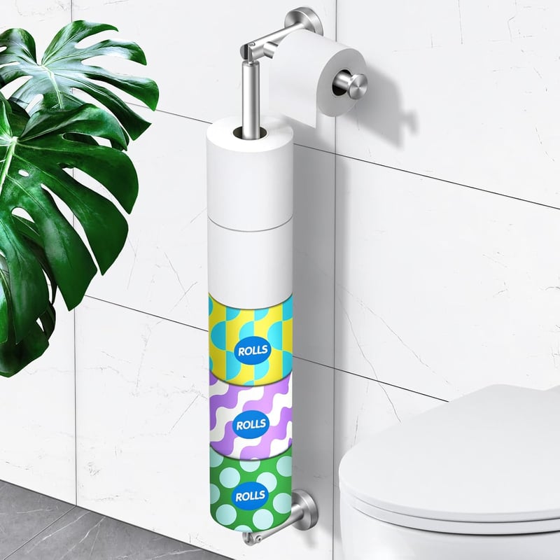 longzon Falra szerelhető WC papír tartó, 6 tekercs tárolóval, rozsdamentes acél