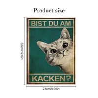 Retro plagát s mačkou LongZYU na stenu do kúpeľne - 32x23 cm 2