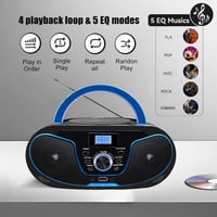 LONPOO Hordozható CD Lejátszó Bluetooth Rádió USB Stereo Boombox 7