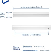 LONTAN 10 db fehér bútor fogantyú 128 mm furattávolság konyha szekrény ajtó fiók 2