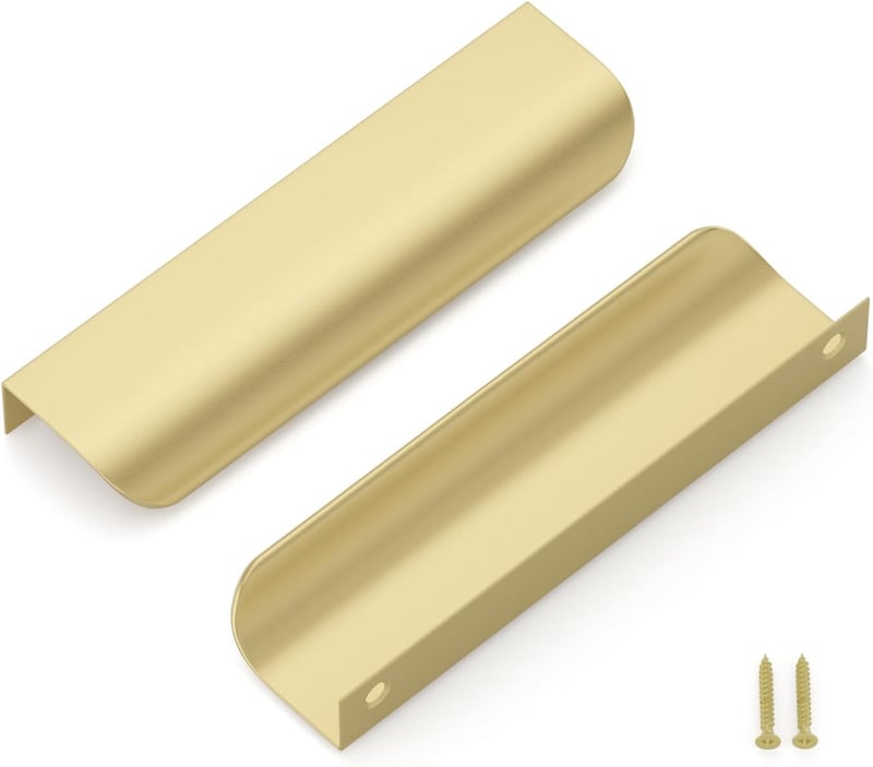 LONTAN 10 db Rejtett Alumínium Fogantyú 128 mm Arany - Konyhabútor, Fiók, Szekrény