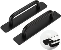 LONTAN 2db Öntapadós Balkoniajtó Fogantyú, Fekete Alumínium Bútor Fogantyú 148mm 1