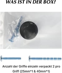 LONTAN 4 darabos fekete bútor fogantyú szett konyha és fürdőszoba szekrényhez - 4, Black 7