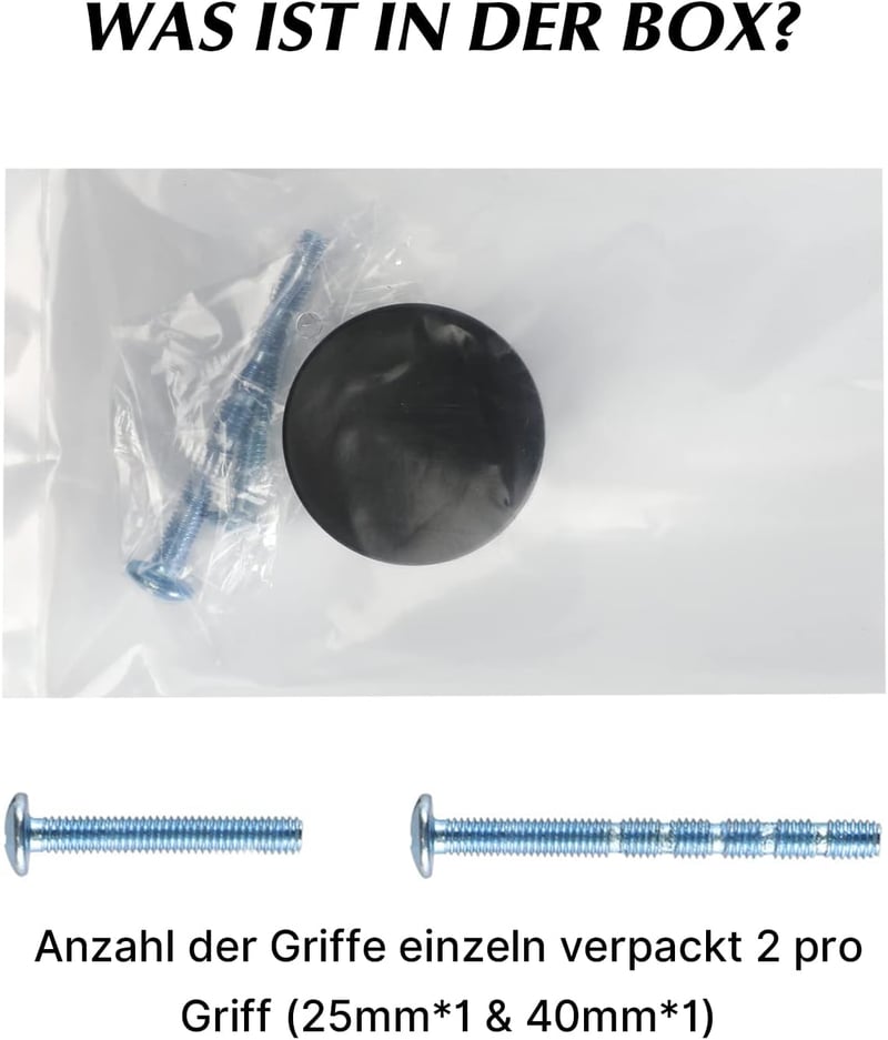 LONTAN 4 darabos fekete bútor fogantyú szett konyha és fürdőszoba szekrényhez - 4, Black