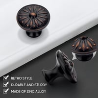 LONTAN 4 darabos vintage szekrénygomb olajozott bronz bútor fogantyú - 4, Black 3