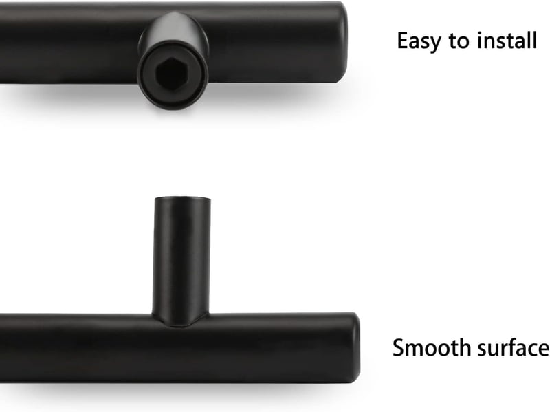 LONTAN 64mm Fekete Bútor Fogantyú Rozsdamentes Acél Konyha Fürdőszoba 10db - BA: 160mm, 10