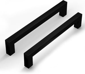 Kuchynská úchytka LONTAN, nehrdzavejúca oceľ, čierna - rozteč 160 mm - 2 ks