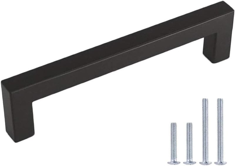 LONTAN LSJ12BK Bútor Fogantyú 128mm Lyukközzel Fekete Fiók Fogantyú Sín Fogantyú - Hole spacing: 12.8 cm, 10
