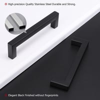 LONTAN LSJ12BK Bútor Fogantyú 128mm Lyukközzel Fekete Fiók Fogantyú Sín Fogantyú - Hole spacing: 12.8 cm, 10 4