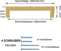 LONTAN LSJ12GD 6 darab arany bútor fogantyú 76 mm sínfogantyú fiók - Hole spacing: 12.8 cm, 6 2