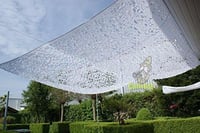 LOOGU Kamuflázs Háló Erősített Napvédelemmel, Vadászat és Kert Takarásához - 4x5m, White 7