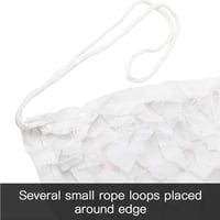 LOOGU Kamuflázs Háló Erősített Napvédelemmel, Vadászat és Kert Takarásához - 4x5m, White 3