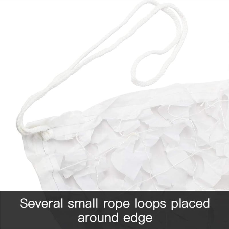 LOOGU Kamuflázs Háló Erősített Napvédelemmel, Vadászat és Kert Takarásához - 4x5m, White
