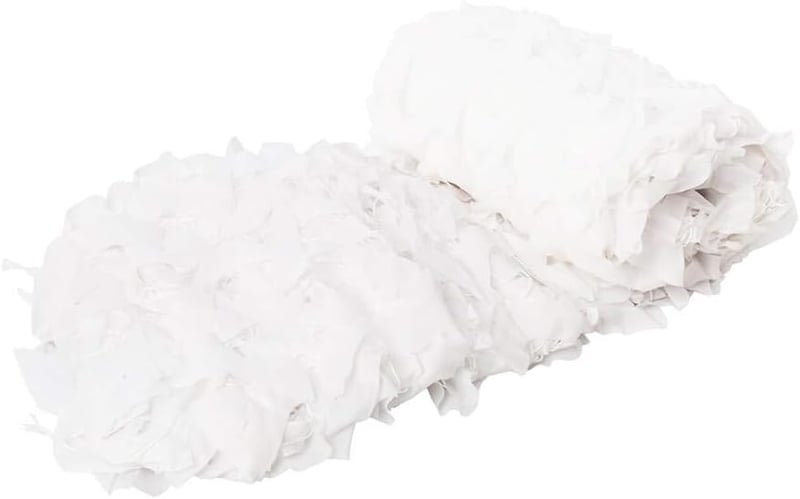 LOOGU Kamuflázs Háló Erősített Napvédelemmel, Vadászat és Kert Takarásához - 4x5m, White