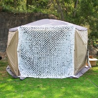 LOOGU Kamuflázs Háló Erősített Napvédelemmel, Vadászat és Kert Takarásához - 4x5m, White 8