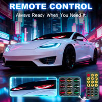 Looklight LED „diabolské oči” pre nákladné autá a osobné automobily, programovateľné, s Bluetooth a diaľkovým ovládaním, 12x59,5 cm, 2 ks 2