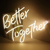 Looklight Neon Sign Meleg Fehér LED Fali Dekoráció USB Betűs Lámpa 2