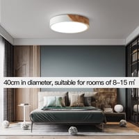 looluuloo LED Mennyezeti Lámpa Távirányítóval, 30W 3000lm, Kerek, Ultra Vékony, Dimmelhető, 3000-6000K, Fehér, 40 cm, Nappali Hálószoba Konyha Iroda 5