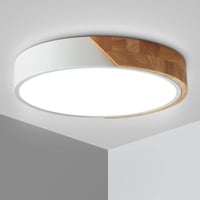 looluuloo LED Mennyezeti Lámpa Távirányítóval, 30W 3000lm, Kerek, Ultra Vékony, Dimmelhető, 3000-6000K, Fehér, 40 cm, Nappali Hálószoba Konyha Iroda 1