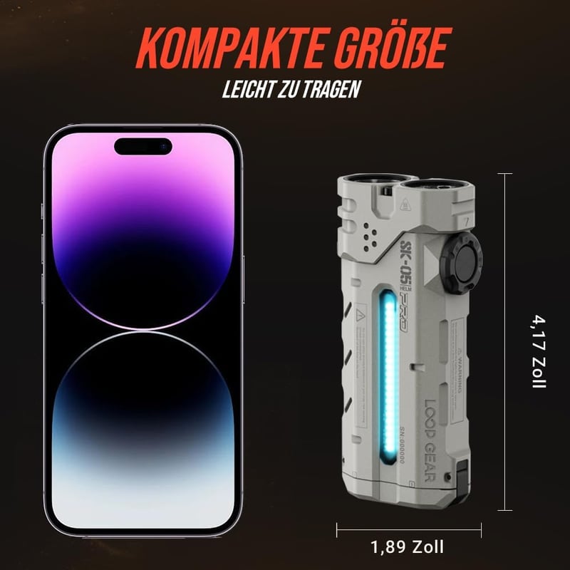 LOOP GEAR SK05PRO MAO 4360 Lumen LED Zseblámpa Powerbank Funkcióval IP68