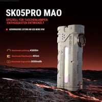 LOOP GEAR SK05PRO MAO 4360 Lumen LED Zseblámpa Powerbank Funkcióval IP68 2