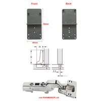 LOOTICH 110° polonaložený záves so soft-close hydraulickým dovieraním, 35 mm – 2 ks 2