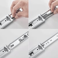 LOOTICH 300mm Golyós Fiók Vezetők Teljes Kihúzás Push-to-Open Pár 5