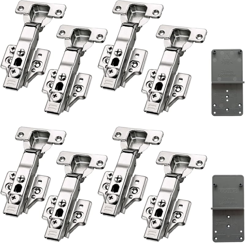 LOOTICH 35mm Sarokzáró Soft Close Hidraulikus Ajtópánt Bútor Szekrény 8db