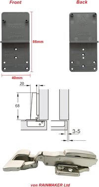 LOOTICH 35mm Sarokzáró Soft Close Hidraulikus Ajtópánt Bútor Szekrény 8db 2