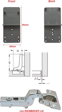 LOOTICH 35mm Soft Close Ajtópánt Hidraulikus Csuklópánt Konyha Szekrény 110° - 2db 2