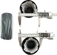 LOOTICH Alumínium Flexibilis Légcsatorna 79mm x 2.5m - Fekete Szellőztető Cső HVAC Rendszerekhez, Fürdőszobához, Konyhához, Üvegházhoz 3