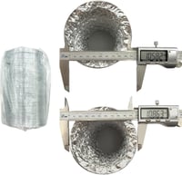 Lootich Alumínium Flexibilis Szellőzőcső 102mm x 2,5m - Légkondicionáláshoz, Fürdőszobához, Konyhához - Ezüst Légtechnikai Cső HVAC Rendszer 4