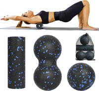 LOPHE 3 részes masszázslabda és fascia roller szett kék 2