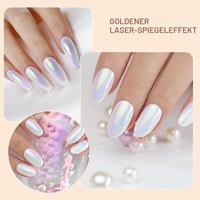 LOPHE Chrome puder za nokte – Holografski efekt zrcala, metalik Aurora pigment, sedefasti sjajni prah za gel lak, ukrašavanje noktiju DIY 3