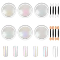 LOPHE Chrome puder za nokte – Holografski efekt zrcala, metalik Aurora pigment, sedefasti sjajni prah za gel lak, ukrašavanje noktiju DIY 1
