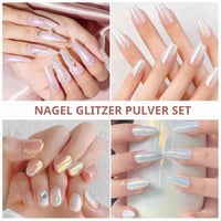 LOPHE Chrome puder za nokte – Holografski efekt zrcala, metalik Aurora pigment, sedefasti sjajni prah za gel lak, ukrašavanje noktiju DIY 8